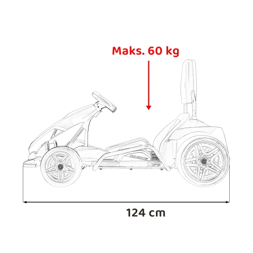 Gokart Fast 3 Drift na akumulator dla dzieci Czarny Drift BDM0933